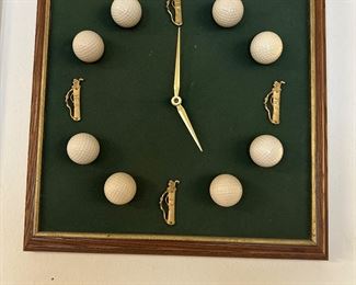 Interesting golf theme clock