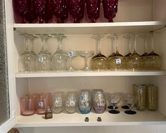 Wine glasses and glassware