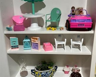 Barbie plastic furniture and car
