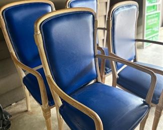 4 Nice blue upholstered chairs