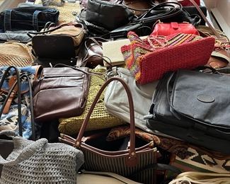 It's a purse-a-palooza! There are over 200 purses, ranging from vintage to new with tags
