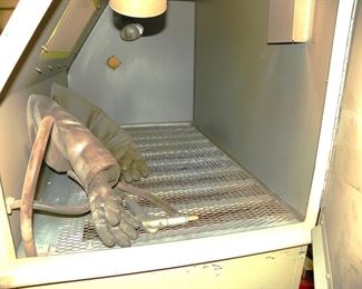 Sand blaster interior