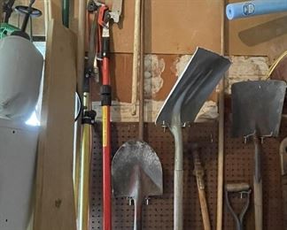 Yard tools and lumber