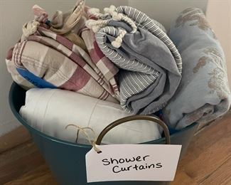 Assorted shower curtains