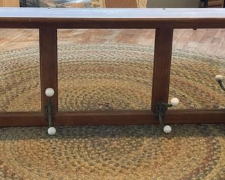 Vintage mirror with hooks