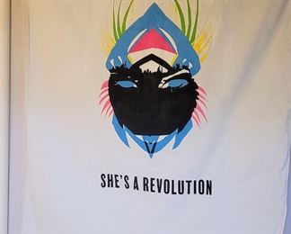 "She's a Revolution" Acrylic and Cotton Banner