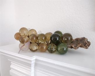MCM Lucite Acrylic Green Grapes Decor