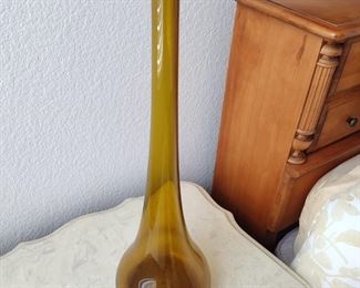 MCM Amber Glass Vase