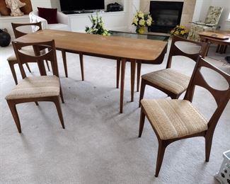 MCM Drexel Profile Double Drop Leaf Table and MCM Drexel Profile Chairs