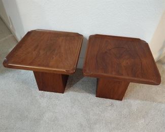 MCM Brown-Saltman California Small Walnut Wood Side Tables (super rare find)