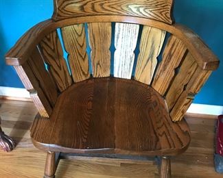 Solid oak chairs 