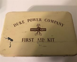Vintage first aid Kit.  Duke Power