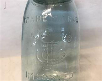 Antique blue jars 