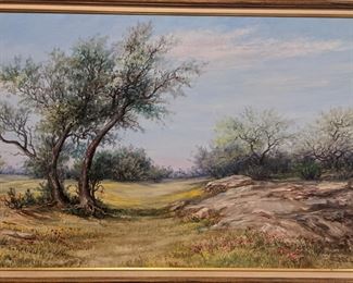 Large oil on canvas was gifted by artist