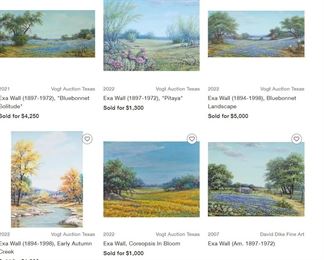 Exa Wall auction prices