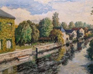 European, oil on masonite