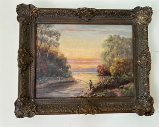 Artist - George Burt Fields oil on canvas