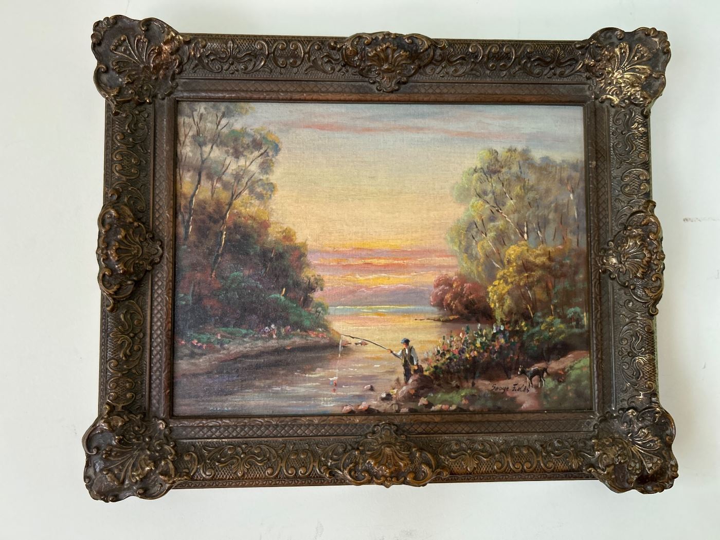 Artist - George Burt Fields oil on canvas