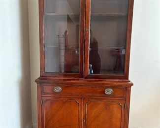 Drexel 1940’s mahogany china cabinet