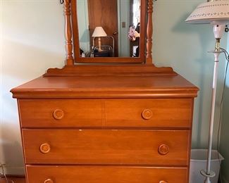 1930’s maple dress with mirror 