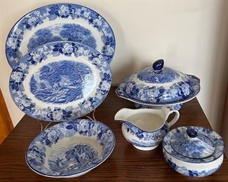 Enoch Woods English Scenery Blue Serving Pieces 
