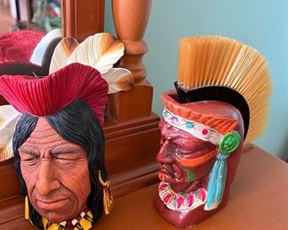 Hand painted Bossons Wall Ornament Indian Chief