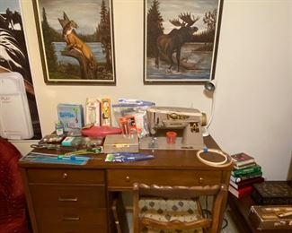 Vintage Singer with Notions