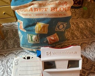 Vintage Wood Blocks and Viewmaster