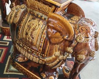 Vietnam era stone elephant tables