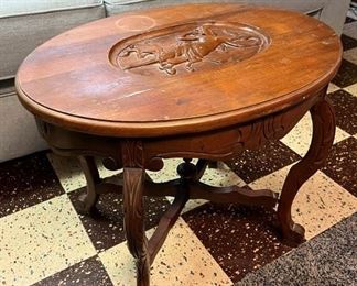 63 Vinatge Oval End Tablemin