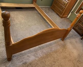 Adjustable Queen or Full Wooden Bed Frame