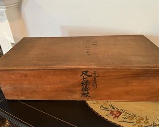 Antique Japanese Sugi Wood storage box