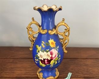 Antique vase - hand painted w/24K gold