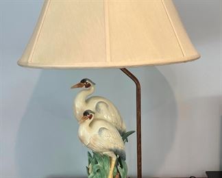 Egret Porcelain  lamp