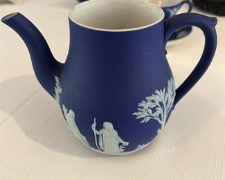 Wedgwood Pitcher  - dark blue Jasperware