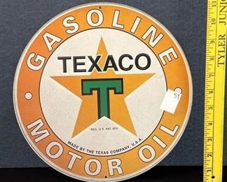 Vintage Texaco Gasoline Motor Oil Sign