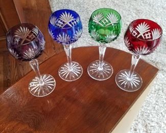  AJKa Crystal clear to cut glasses, set of four