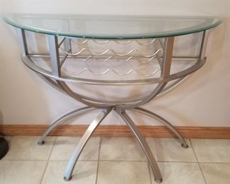 Chrome and glass Table