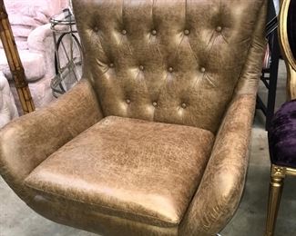 brown leather swivel chair Orlando Estate Auction