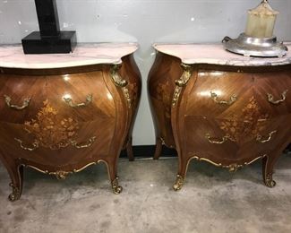 inlaid bombay chests with marble top at Orlando Estate Auction