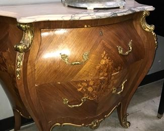 inlaid bombay chest with marble top Orlando Estate Auction