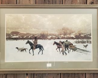 Framed “Nomads” print by Henry Farny