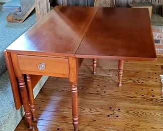 Cherry Drop Leaf Table w/ Drawer