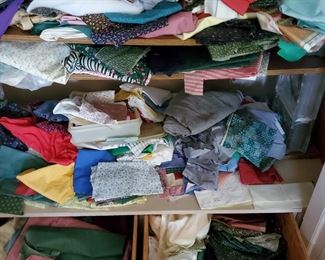 Lots of cotton quilt fabric