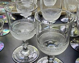 EAPG Fine Diamond Point 1860's set of 6 goblets