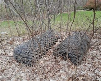 rolls of chain link fencing