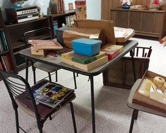 Card table and chairs