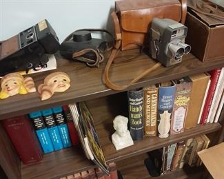 Chalk art, vintage cameras and camcorder