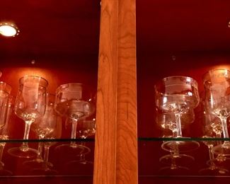 Crystal Goblets and Flutes for Bar
