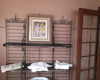 Wrought iron baker's rack